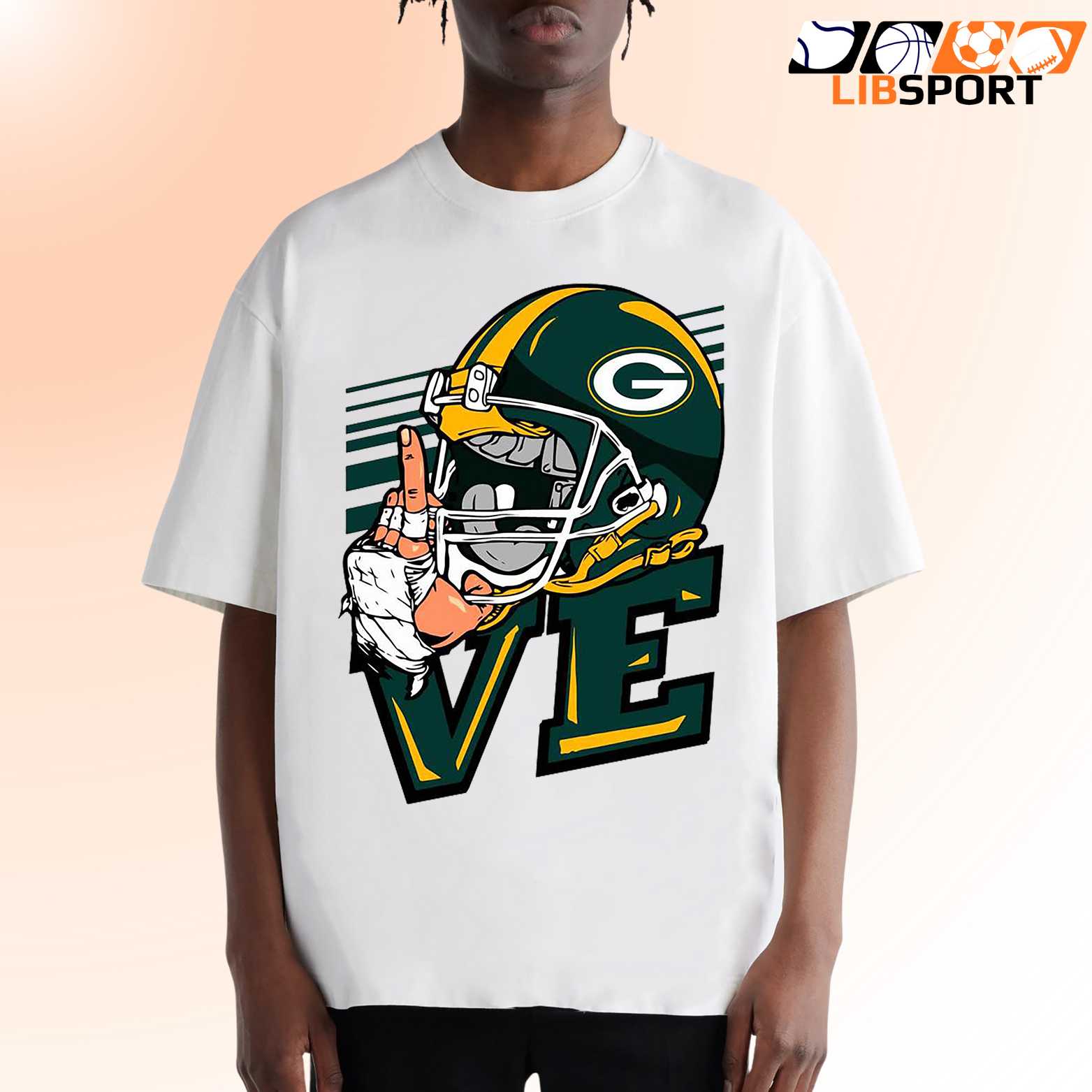 Green Bay Packers Love Tee, Heart Football Shirt, Unisex Nfl T-Shirt,